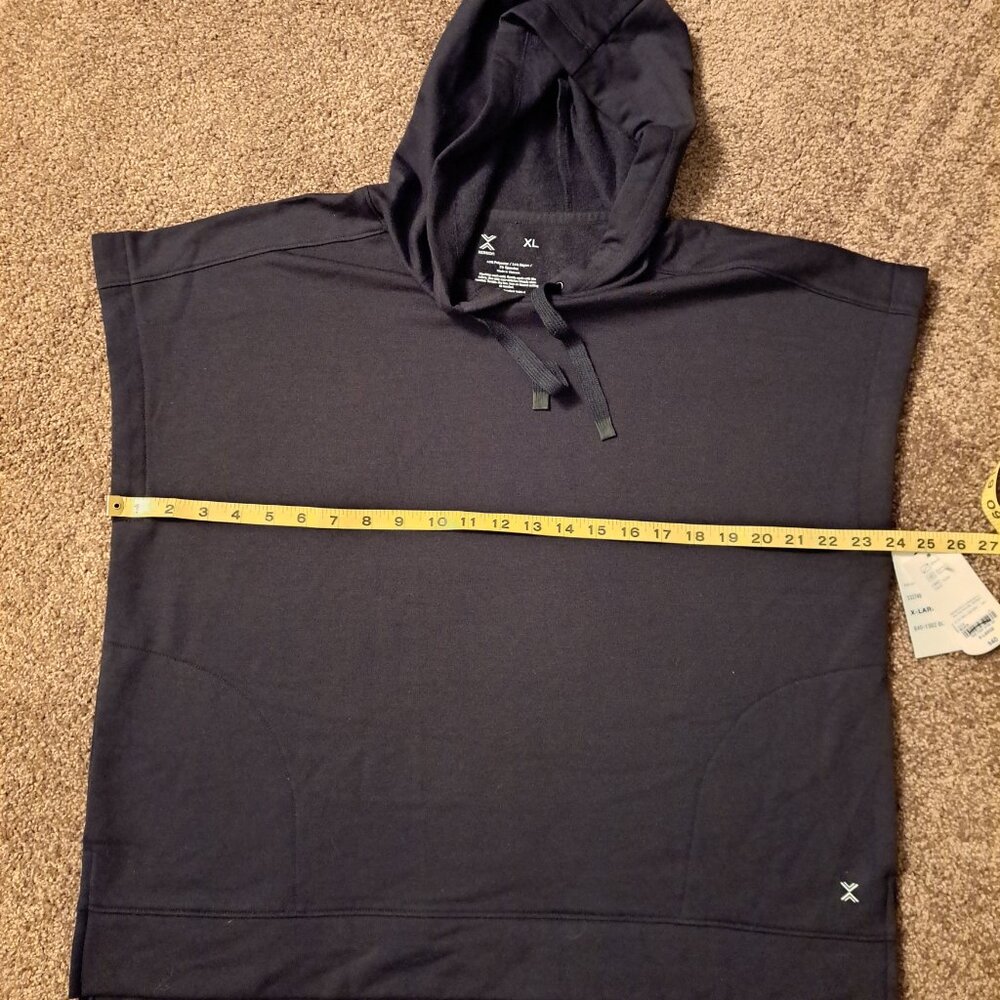 NWT Xersion Short Sleeve Hooded Fleece lined Shirt With Pockets - Picture 4 of 9